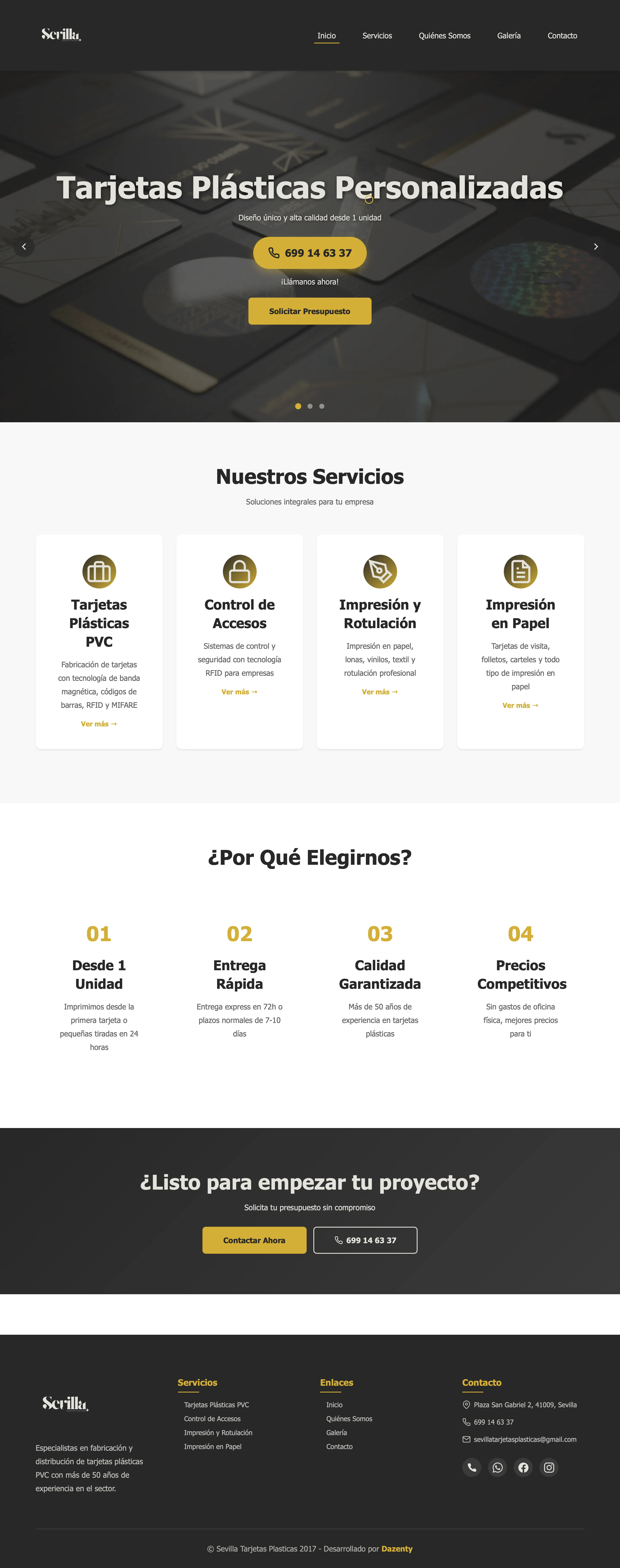 Sevilla Tarjetas Plásticas